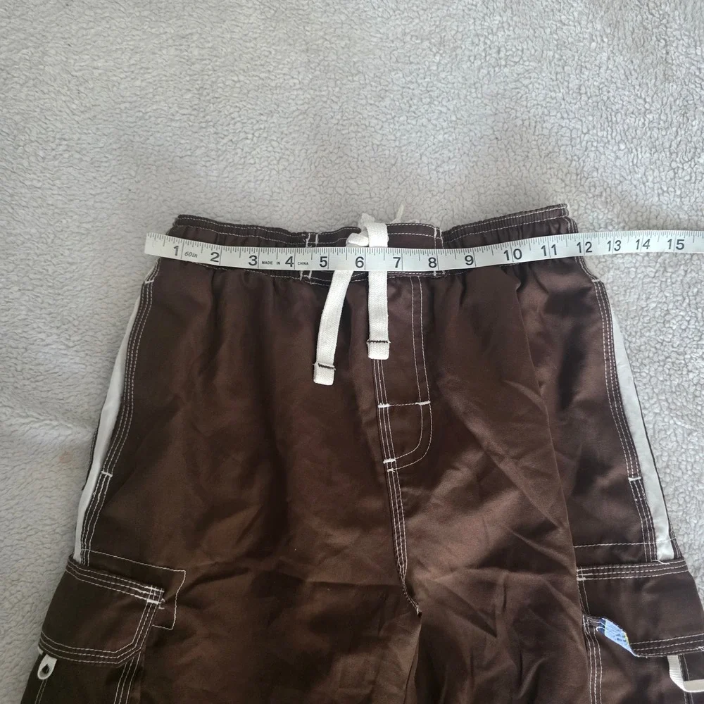 Sand N Sun Brown Boys Swim Trunks Size M 8/10